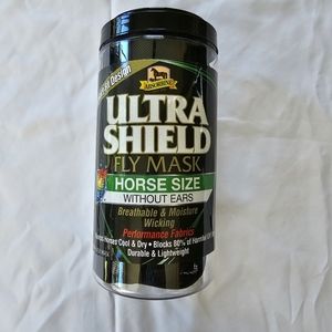 Absorbine UltraShield Equine Fly Mask, UV Protection, Horse Size Without Ears